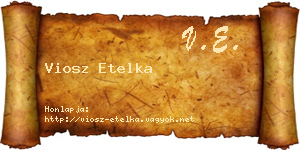 Viosz Etelka névjegykártya